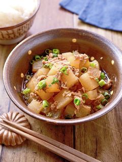 【大根とツナの甘辛煮】ごはんのお供に!-レシピのメイン写真