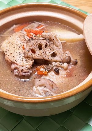 コラーゲンな手羽先根菜スープ-レシピのメイン写真