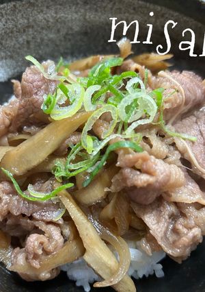 働く主婦のお助けメニュー☆牛ごぼう丼-レシピのメイン写真