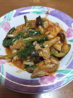 鶏モモ、小松菜の炒め物-レシピのメイン写真