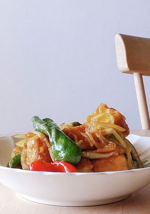 あんかけ厚揚げとピーマン南蛮漬★ランチ丼-レシピのメイン写真