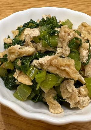 大根葉と油揚げの簡単おいしい含め煮-レシピのメイン写真