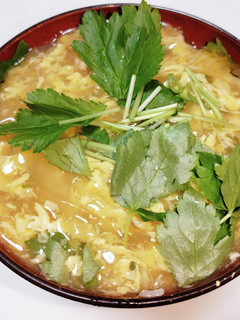 たっぷり三つ葉のかき玉親子丼-レシピのメイン写真