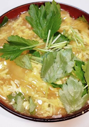 たっぷり三つ葉のかき玉親子丼-レシピのメイン写真