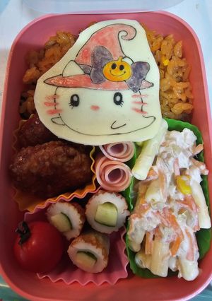 キティちゃんハロウィン弁当～♪-レシピのメイン写真
