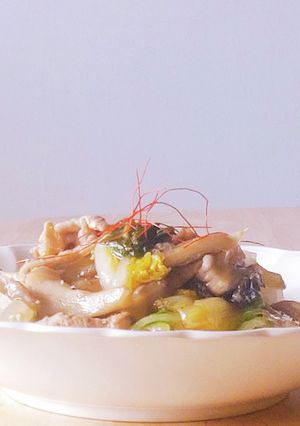 白菜と豚肉のあんかけ丼★舞茸入り★ランチ-レシピのメイン写真