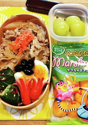 高１！男子弁当！豚こま丼蛇腹きゅうり86-レシピのメイン写真