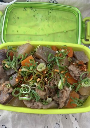 牛すじ煮弁当(20231031)-レシピのメイン写真