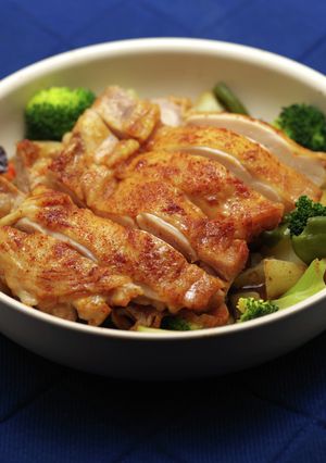 ヘルシオで簡単！もも肉のローストチキン-レシピのメイン写真