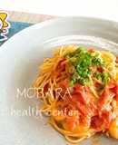 星のソースでこくねぎトマトクリームパスタ