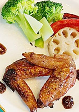 手羽先のバルサミコ酢焼き-レシピのメイン写真