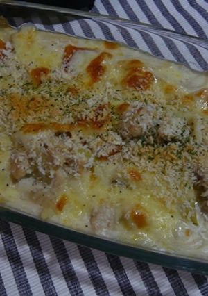 ほくほくかぼちゃとチキンのグラタン-レシピのメイン写真