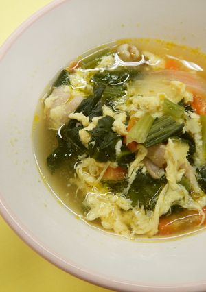 卵とほうれん草のスープ☆給食メニュー-レシピのメイン写真