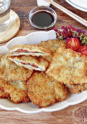 ☆簡単☆梅しそチーズ紙カツ-レシピのメイン写真