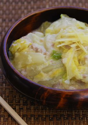 白菜とひき肉のミルクスープ-レシピのメイン写真