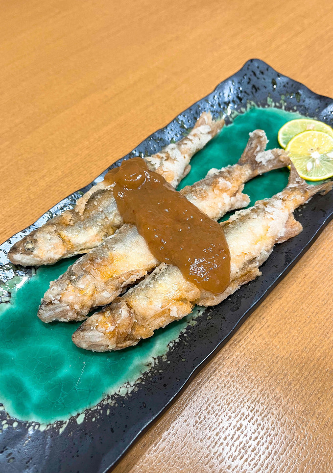 鮎（あゆ）の唐揚げ梅肉ソース～魚の駅生地-レシピのメイン写真