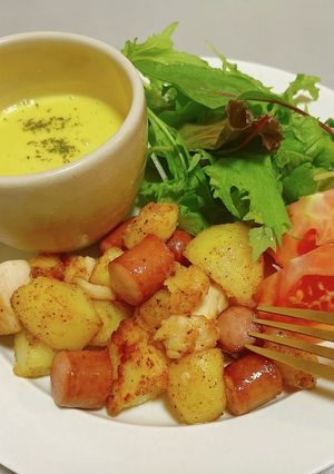 鶏肉とじゃがいものチリパウダー炒め-レシピのメイン写真