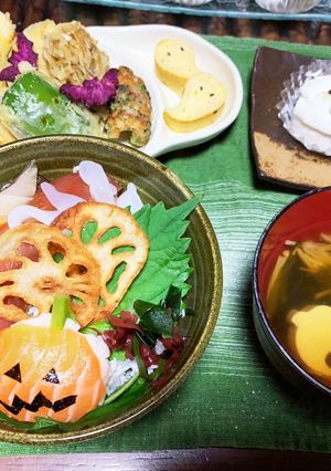 海鮮丼のハロウィン御膳♪2023-レシピのメイン写真