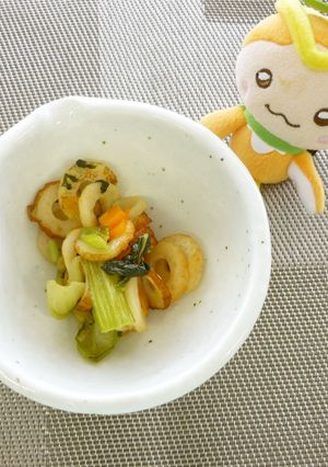 ちくわとチンゲン菜の炒り煮-レシピのメイン写真