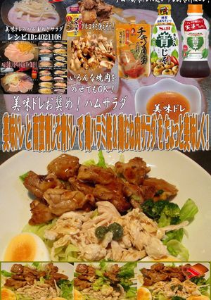 美味ドレ南蛮青じそ青ドレで鶏はらみサラダ-レシピのメイン写真