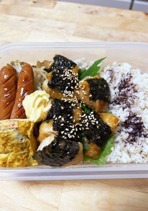 柔らかじゅわっ☆鶏胸肉の磯部焼きお弁当-レシピのメイン写真