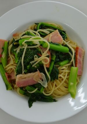 かわさきつや菜のペペロンチーノ-レシピのメイン写真