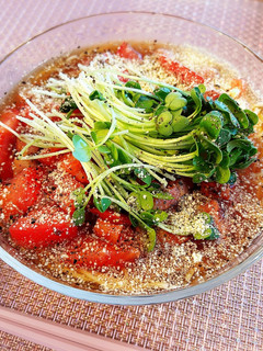 ベーコンカイワレそうめん♡晩酌のお供-レシピのメイン写真