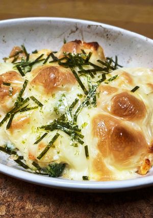 はんぺんチーズ焼き　明太マヨソース-レシピのメイン写真