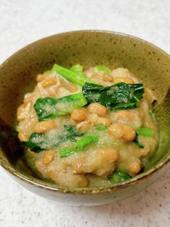 小松菜と納豆と大根おろしのポン酢和え-レシピのメイン写真
