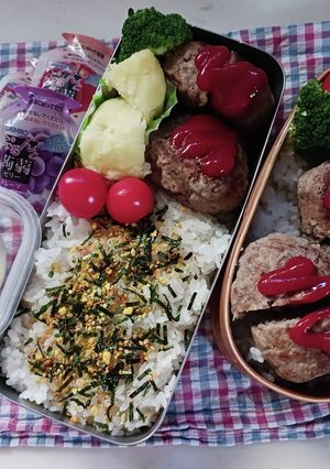 ハンバーグ弁当(11/1)-レシピのメイン写真