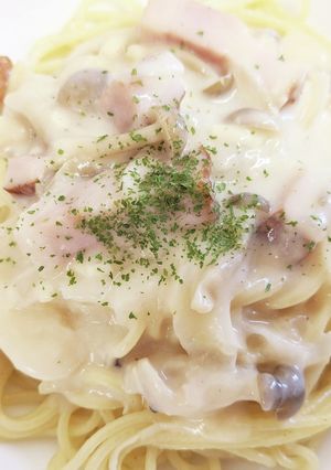 ♫施設でおしゃれに♫クリームスパゲティ-レシピのメイン写真