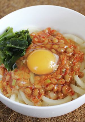 納豆キムチうどん-レシピのメイン写真