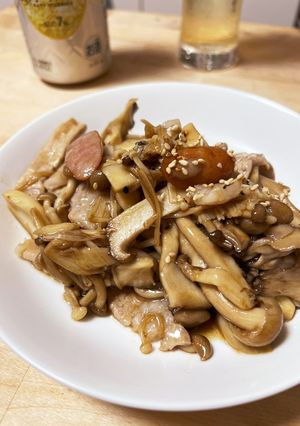 オイスターソースだけ☆きのこと豚肉炒め物-レシピのメイン写真