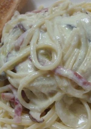 きのこと玉ねぎのカルボナーラ-レシピのメイン写真