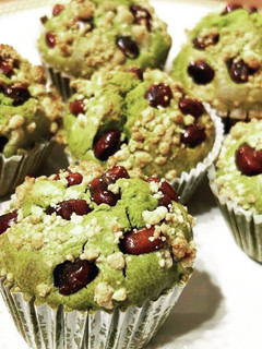 米粉の抹茶クランブルマフィン-レシピのメイン写真