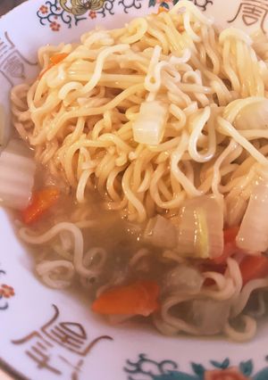 麺と野菜と麺つゆ-レシピのメイン写真