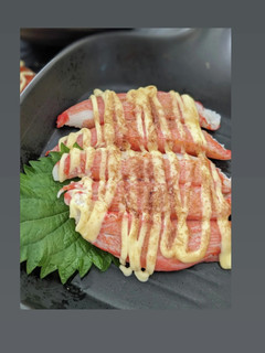 炙りカニカママヨ〜大葉を添えて-レシピのメイン写真