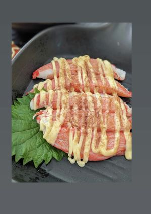 炙りカニカママヨ〜大葉を添えて-レシピのメイン写真