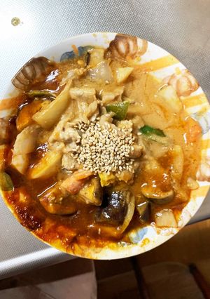 簡単オイきな粉牛丼味豚こま大根青椒肉絲風-レシピのメイン写真