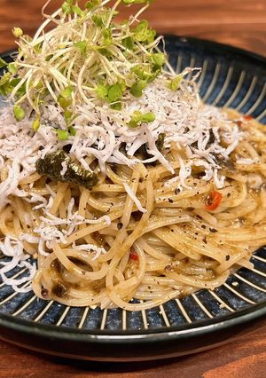 海苔としらすのワンパン和風ペペロンチーノ-レシピのメイン写真