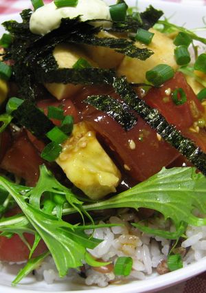 まぐろアボガド+長芋DEユッケ丼-レシピのメイン写真