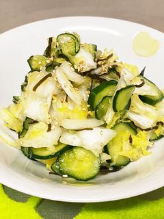 白菜と胡瓜と塩昆布の中華風和え♫-レシピのメイン写真