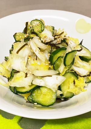 白菜と胡瓜と塩昆布の中華風和え♫-レシピのメイン写真