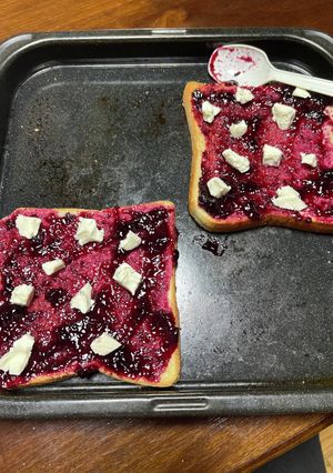 ブルーベリーチーズトースト-レシピのメイン写真