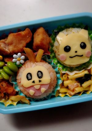キャラ弁 ホゲータ ピカチュウ ポケモン-レシピのメイン写真