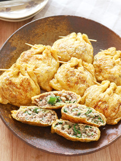 栄養満点◎しゃくし菜の油揚げ餃子-レシピのメイン写真