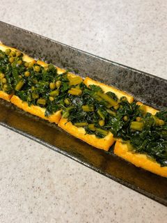 大根の葉と実山椒の甘辛炒め♪絹揚げ焼き-レシピのメイン写真