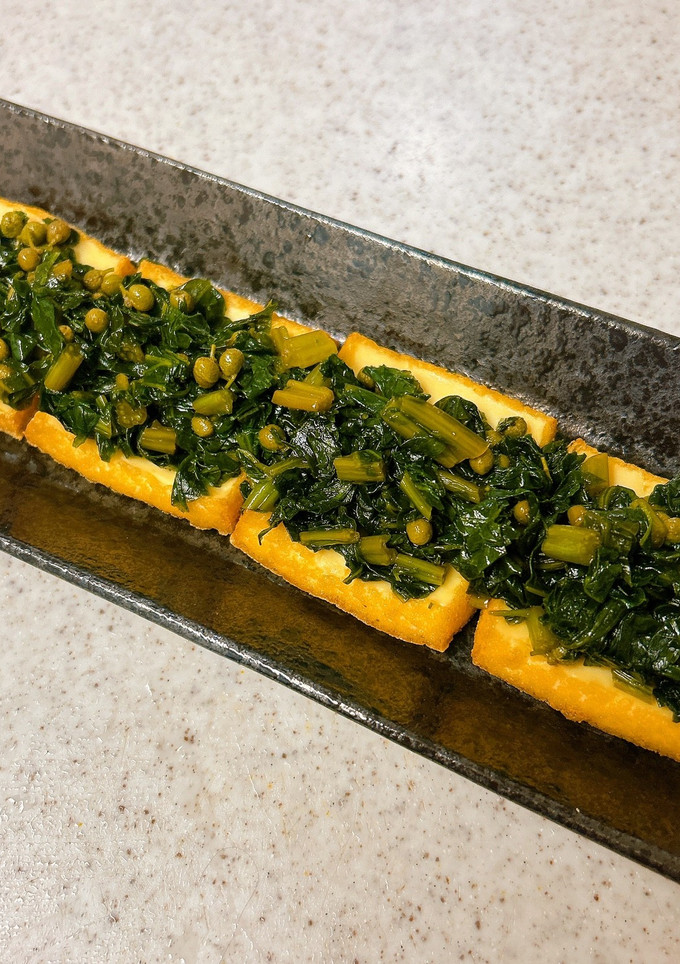 大根の葉と実山椒の甘辛炒め♪絹揚げ焼き-レシピのメイン写真