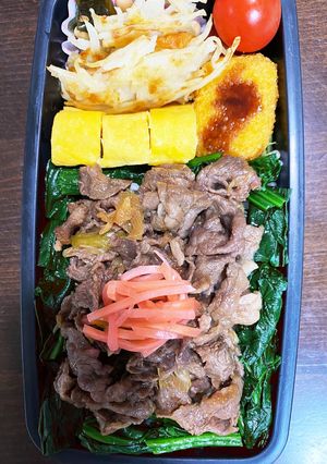 頑張るパパへ㉖牛丼弁当-レシピのメイン写真