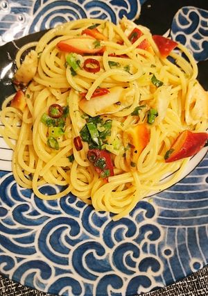 ほっき貝ペペロンチーノパスタ-レシピのメイン写真
